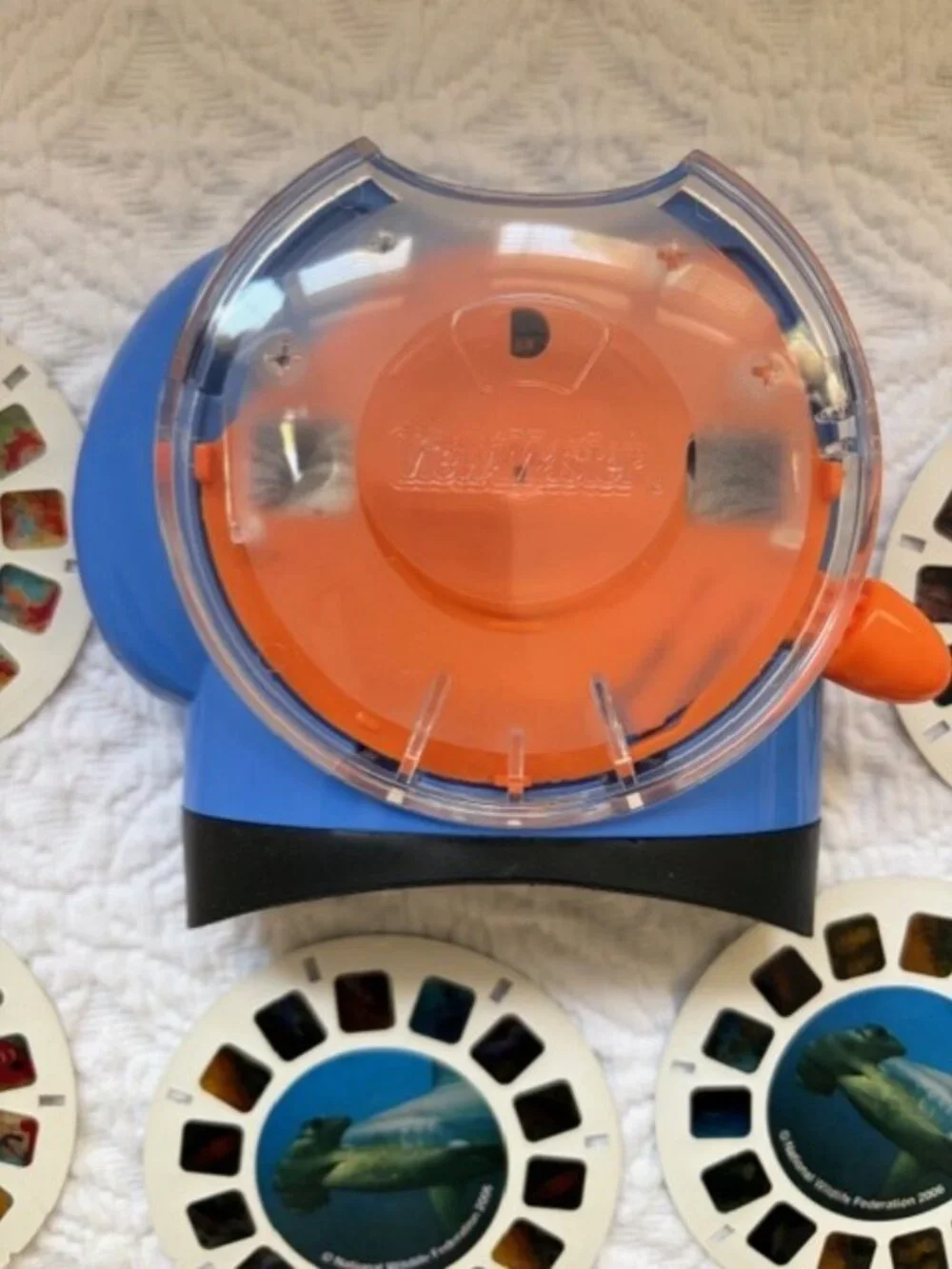 Vintage 2000s Fisher-Price View Master 3D Photo Viewer Blue/Orange w/Reels Works